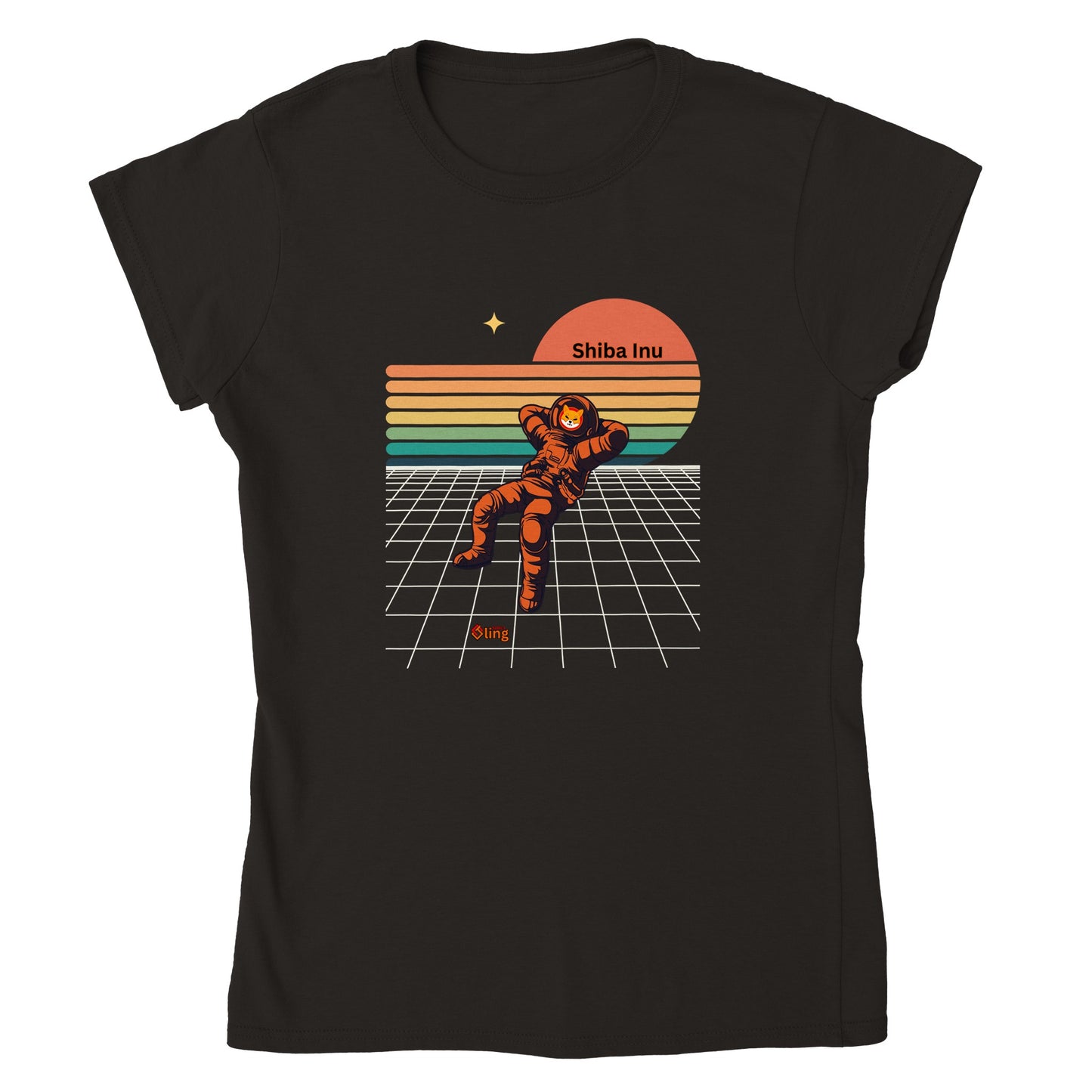 Shiba NASA Classic Womens Crewneck T-shirt