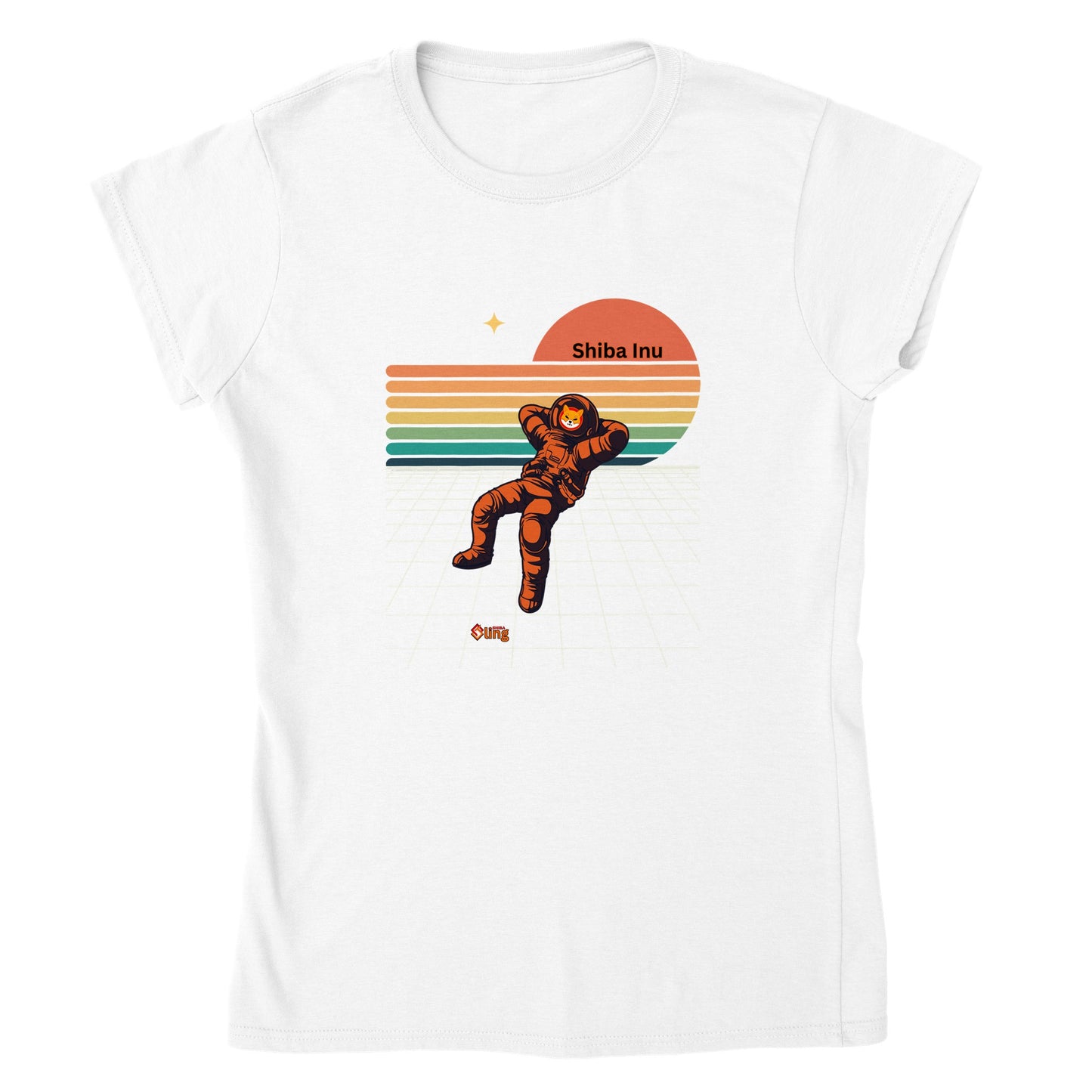 Shiba NASA Classic Womens Crewneck T-shirt
