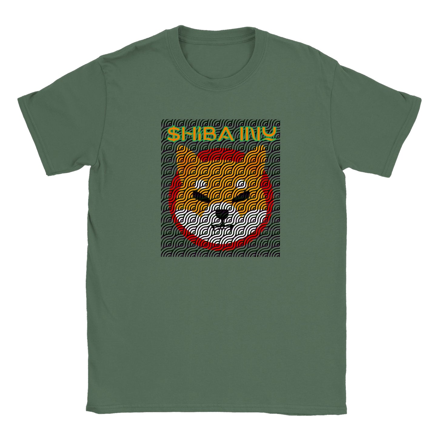 $hiba Inu Texture Classic Crewneck T-shirt