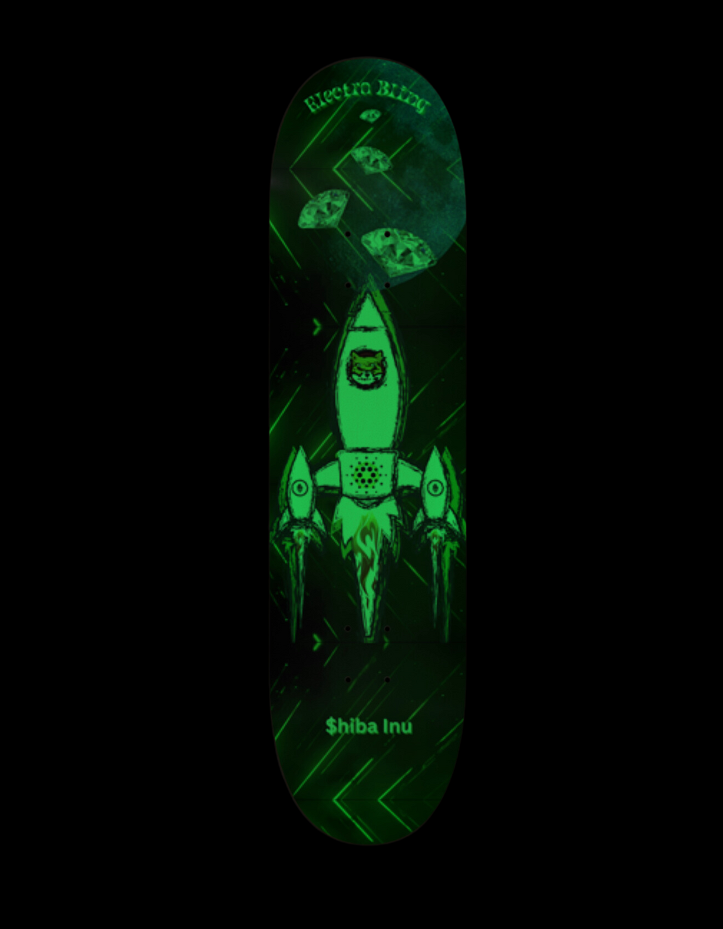 Rocket Shib Skateboard by Bling Skateboards