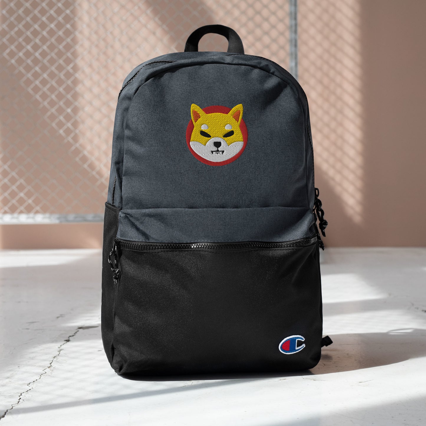Shiba Inu Champion Brand Embroidered Backpack