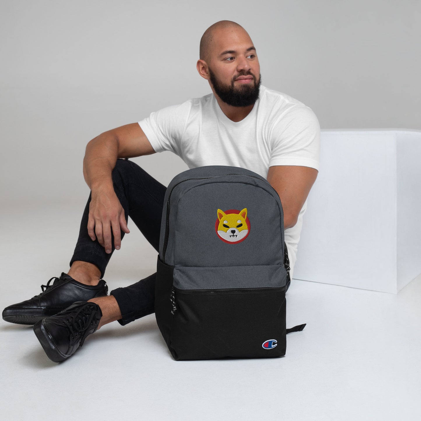 Shiba Inu Champion Brand Embroidered Backpack