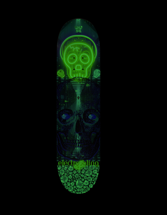 Electro Skulls  Skateboard