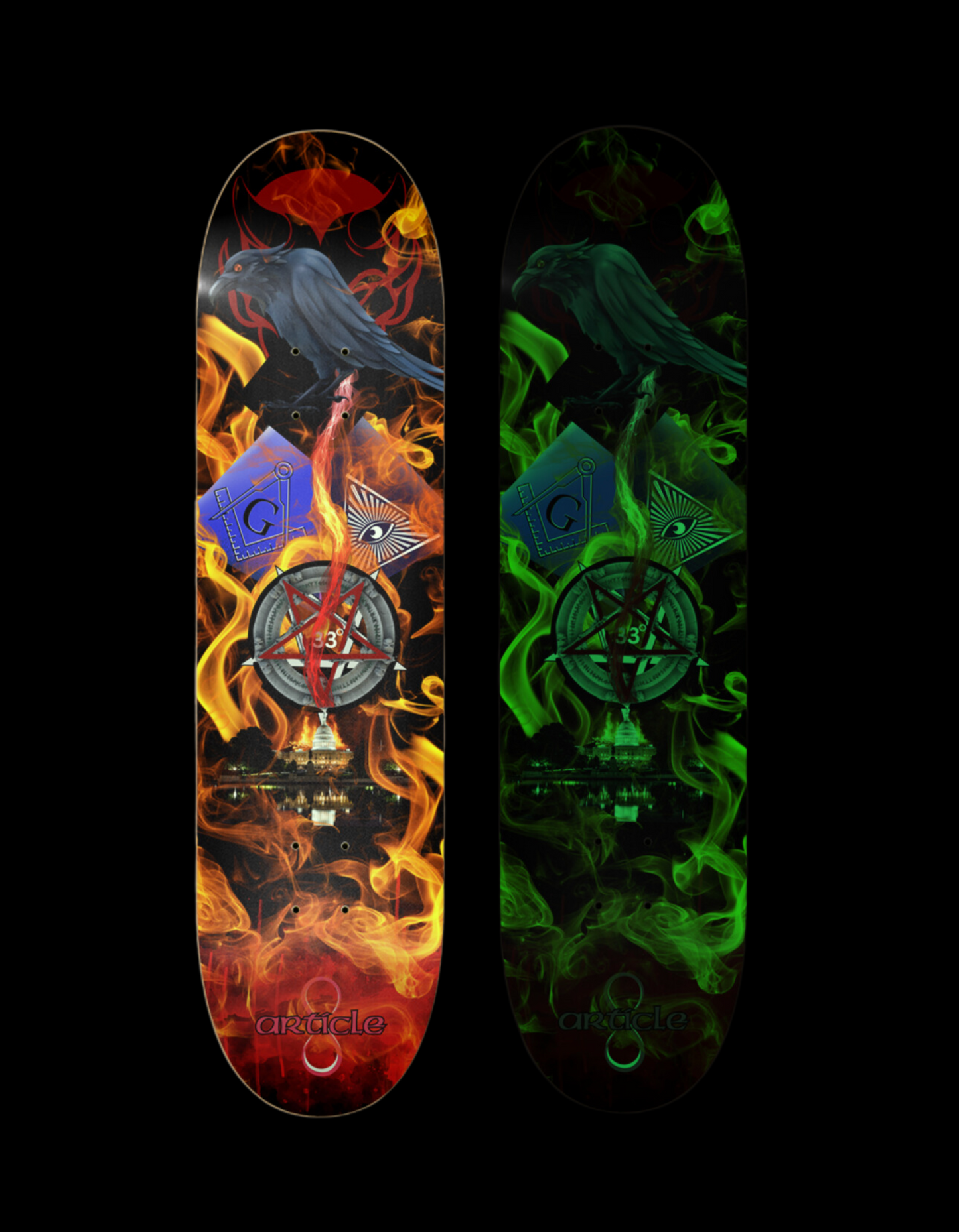 The Raven Article VIII Custom Skateboard