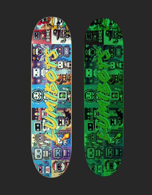 LumiBot Custom Skateboard by Shiba Bling