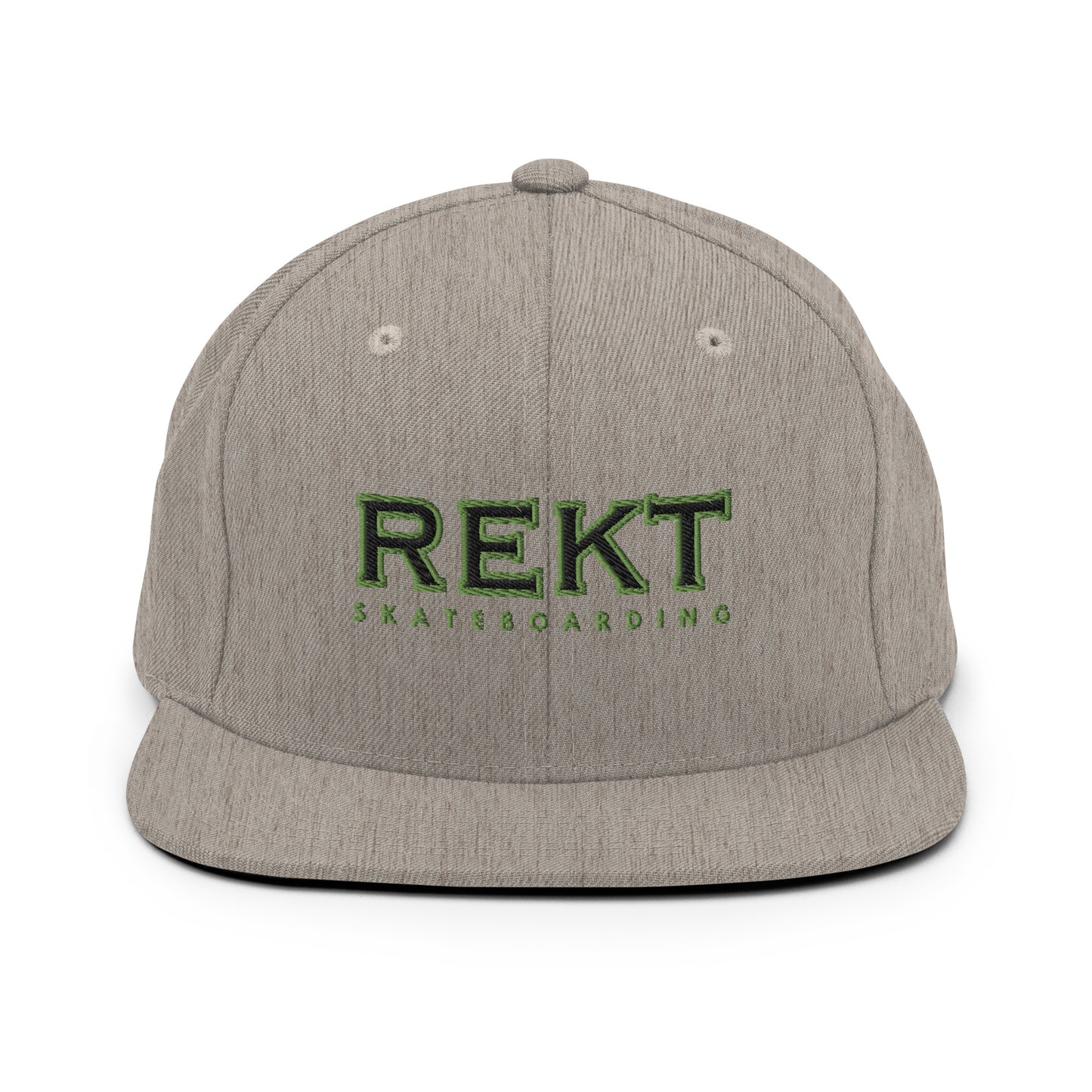 REKT Skateboarding Snapback Flat Brim Hat