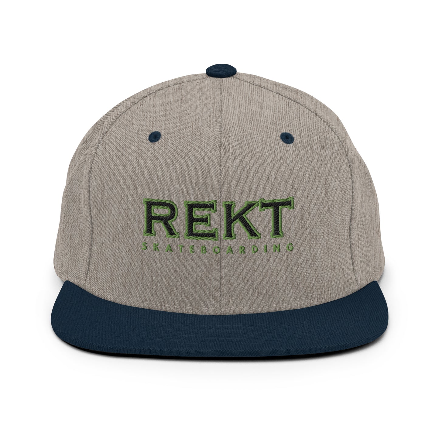 REKT Skateboarding Snapback Flat Brim Hat