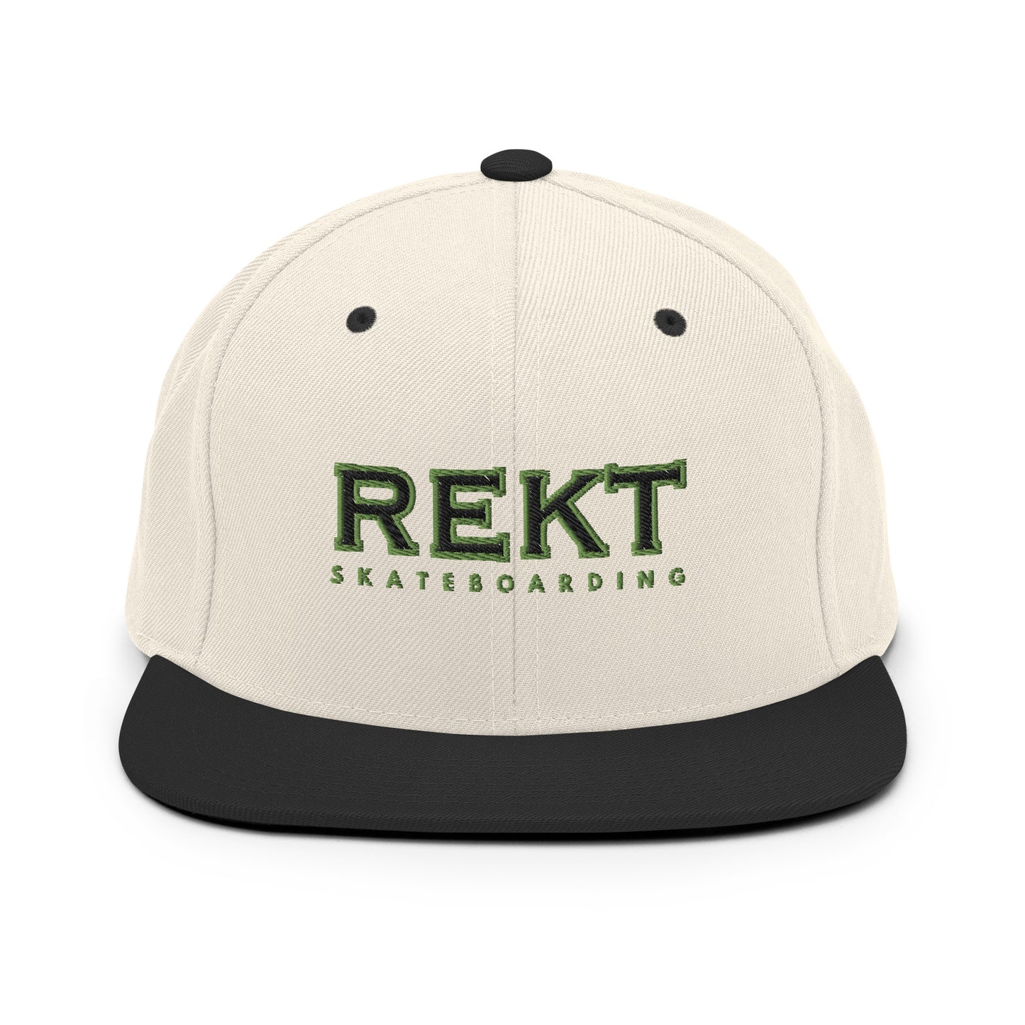 REKT Skateboarding Snapback Flat Brim Hat