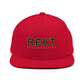 REKT Skateboarding Snapback Flat Brim Hat