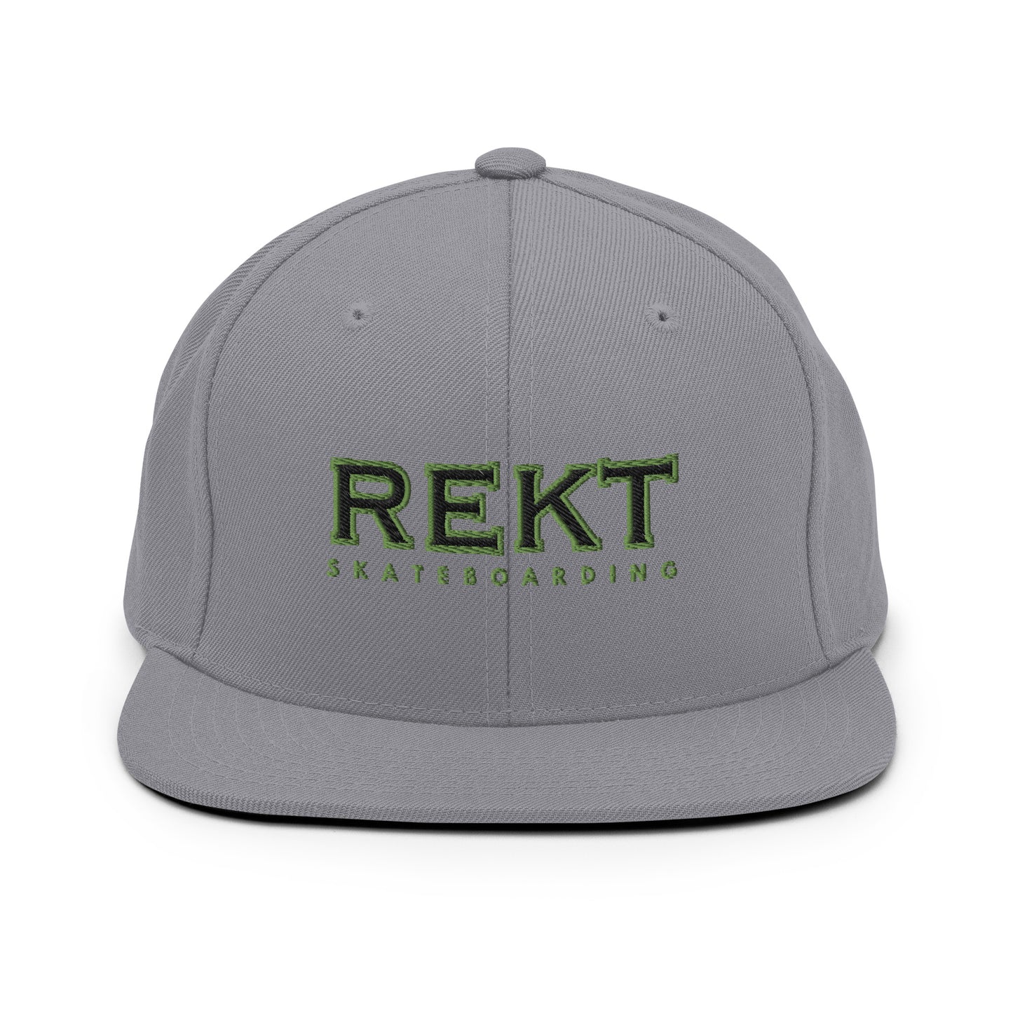 REKT Skateboarding Snapback Flat Brim Hat