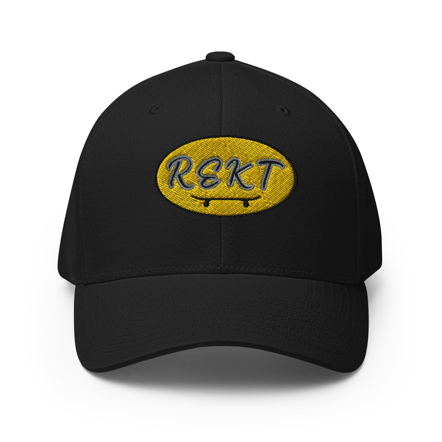 REKT Skateboarding Yellow Label Structured Twill Flexfit Cap