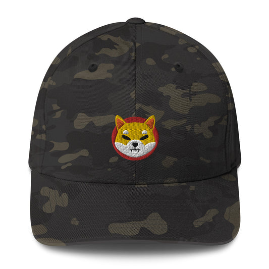 Shiba Inu Embroidered Structured Twill Cap by Flexfit