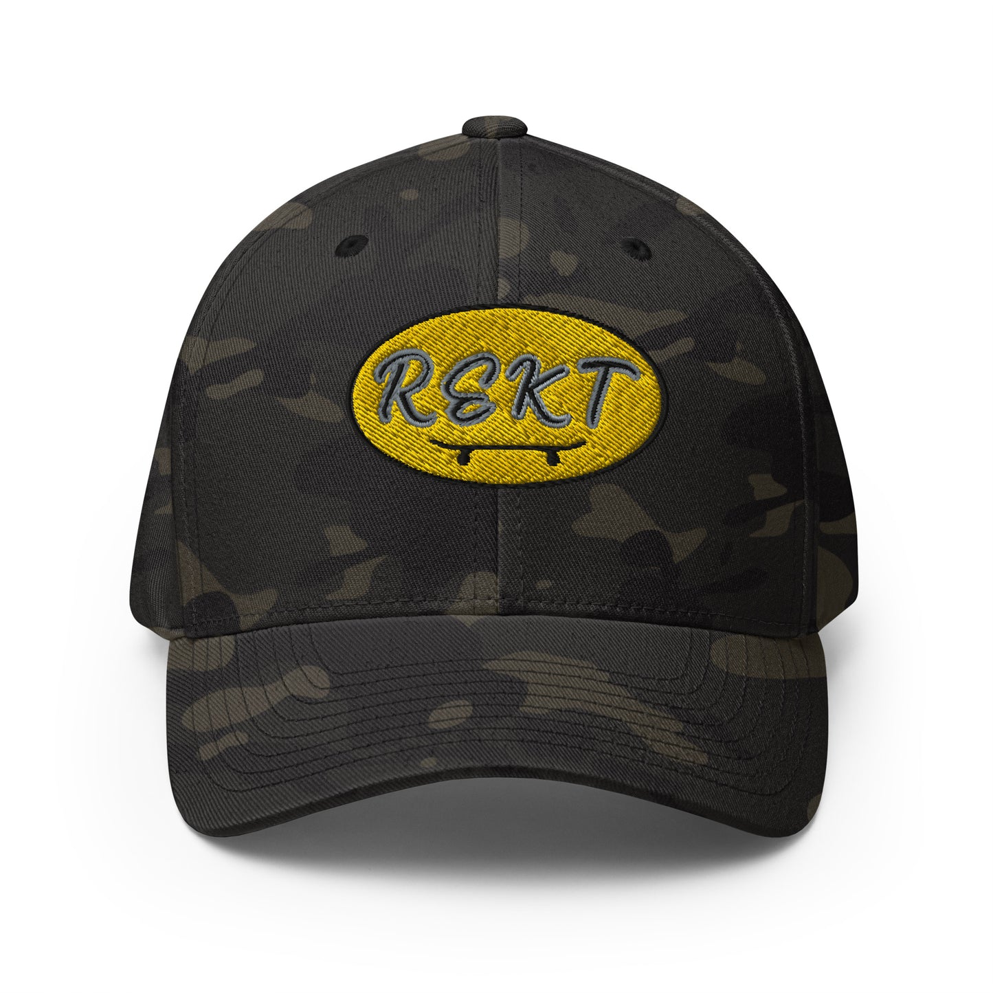 REKT Skateboarding Yellow Label Structured Twill Flexfit Cap