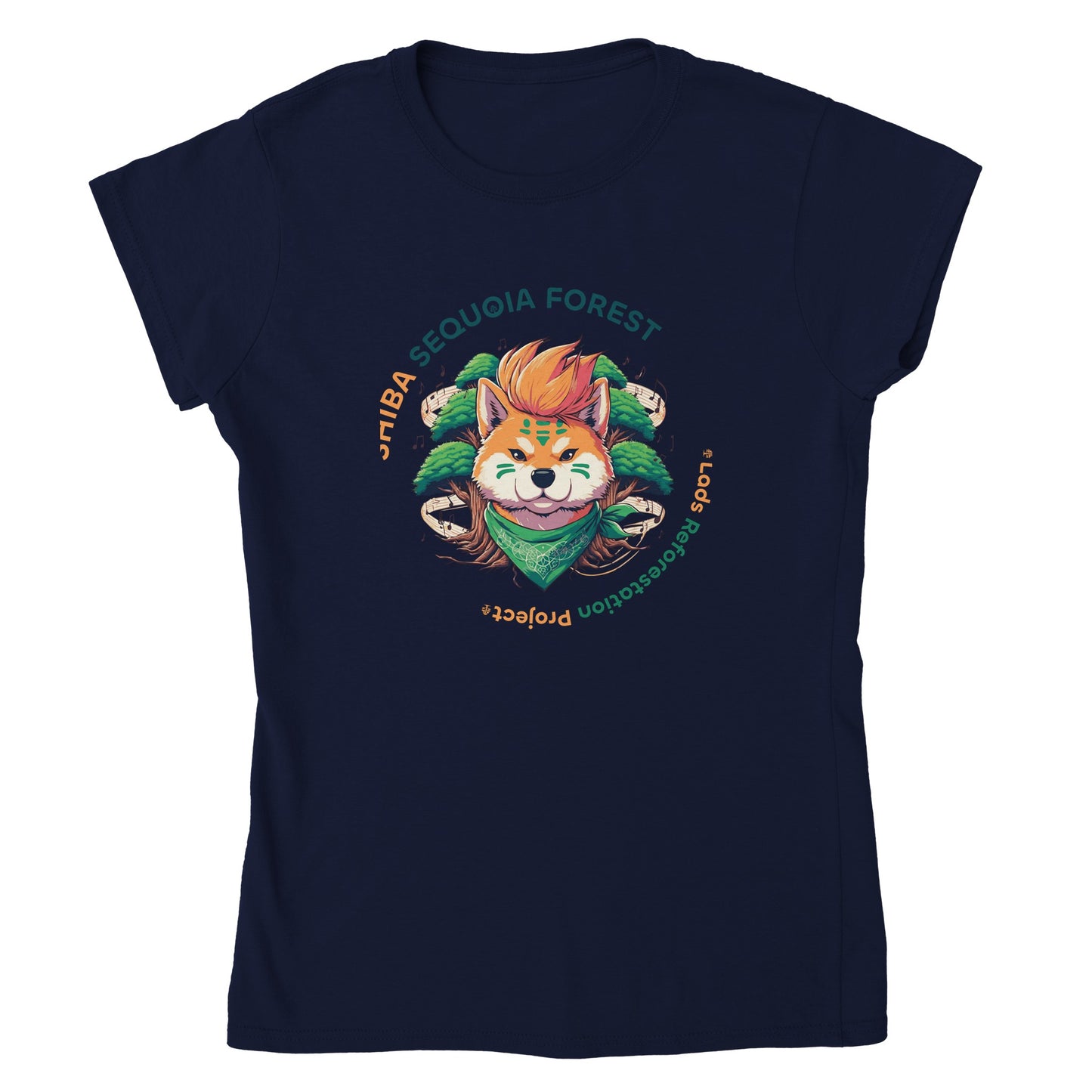 Shiba Sequoia Forest Classic Womens Crewneck T-shirt