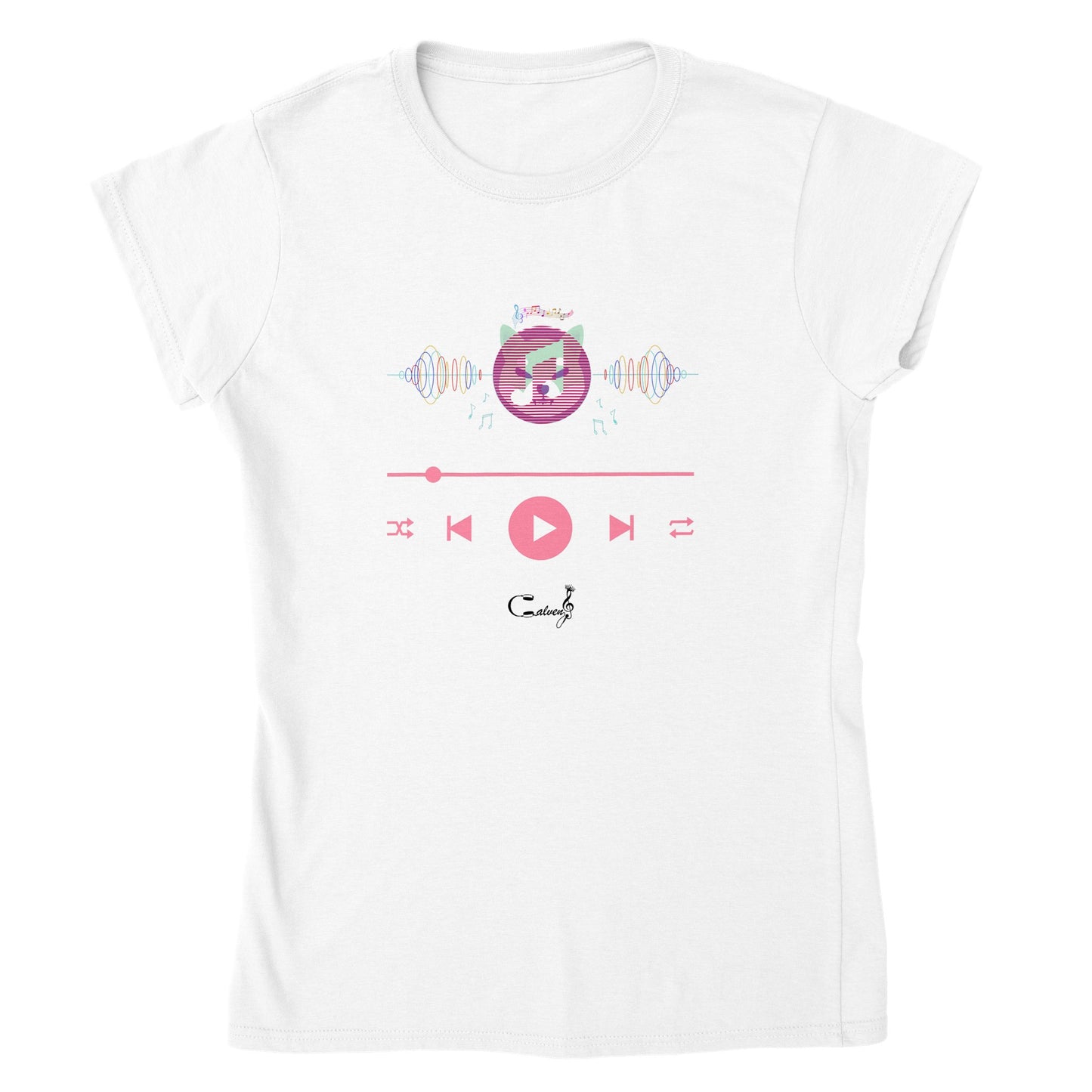 Calven J Spotify Classic Womens Crewneck T-shirt