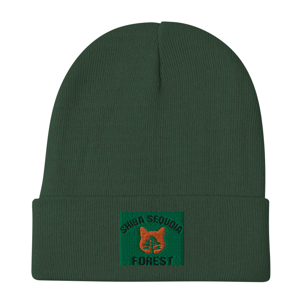 Shiba Sequoia Forest Embroidered Beanie
