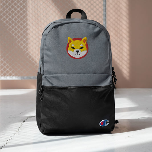 Shiba Inu Champion Brand Embroidered Backpack
