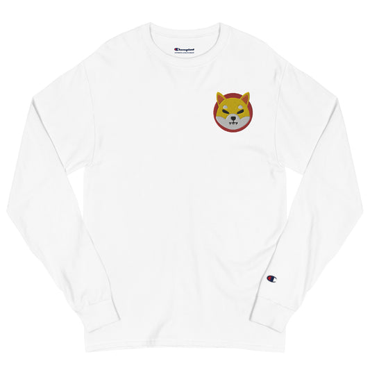 Champion Shiba Inu Embroidered Long Sleeve Shirt