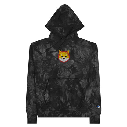 Champion Shiba Inu Embroidered Unisex tie-dye hoodie