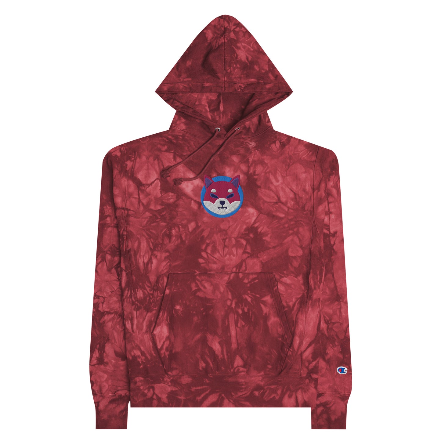 Champion Embroidered Shiba Inu Unisex tie-dye hoodie